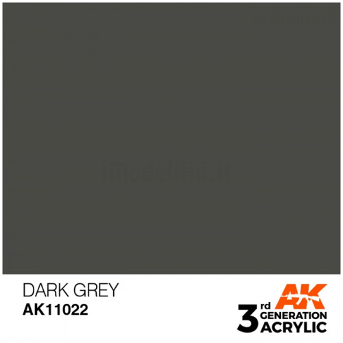 Vernice Acrilica AK 3rd Gen Dark Grey