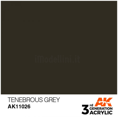 Vernice Acrilica AK 3rd Gen Tenebrous Grey