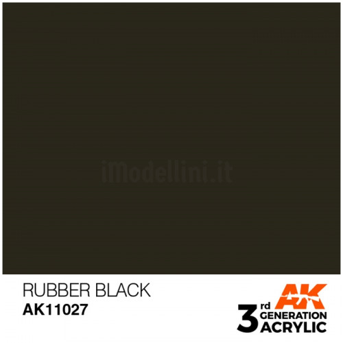 Vernice Acrilica AK 3rd Gen Rubber Black