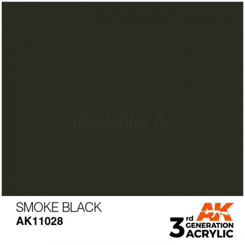 Vernice Acrilica AK 3rd Gen Smoke Black