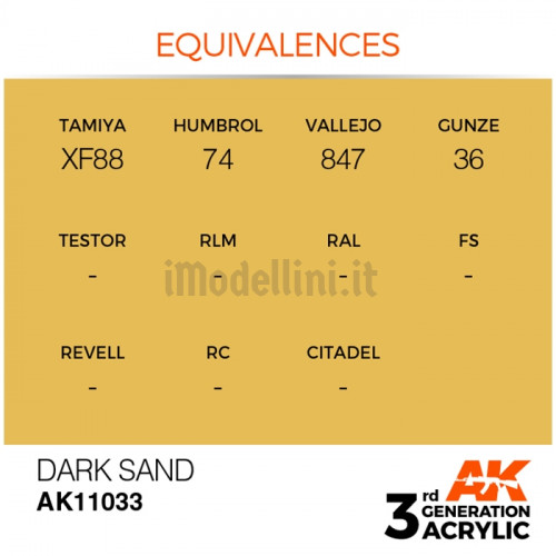 Vernice Acrilica AK 3rd Gen Dark Sand