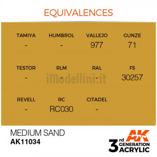 Vernice Acrilica AK 3rd Gen Medium Sand