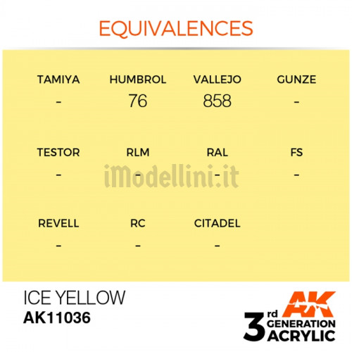 Vernice Acrilica AK 3rd Gen Ice Yellow