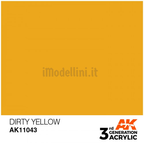 Vernice Acrilica AK 3rd Gen Dirty Yellow