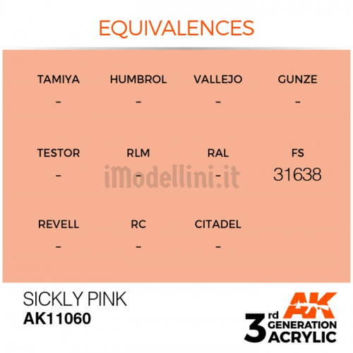 Vernice Acrilica AK 3rd Gen Sickly Pink