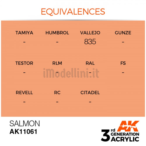 Vernice Acrilica AK 3rd Gen Salmon