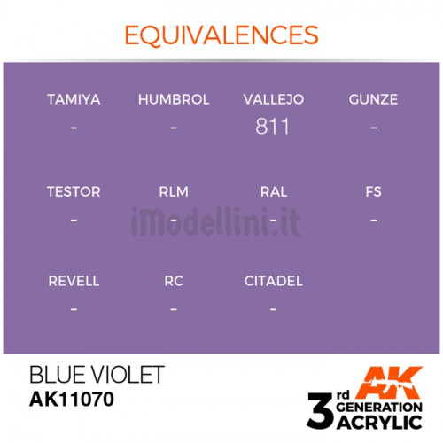 Vernice Acrilica AK 3rd Gen Blue Violet