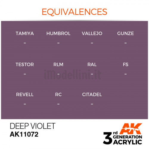 Vernice Acrilica AK 3rd Gen Deep Violet