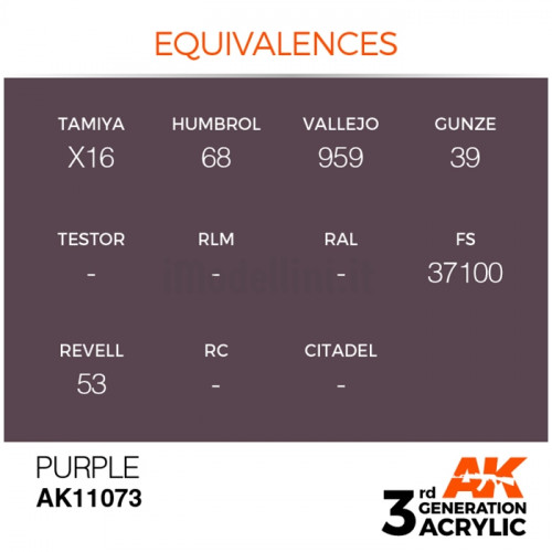 Vernice Acrilica AK 3rd Gen Purple