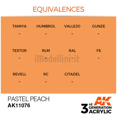 Vernice Acrilica AK 3rd Gen Pastel Peach
