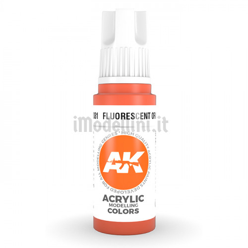 Vernice Acrilica AK 3rd Gen Fluorescent Orange