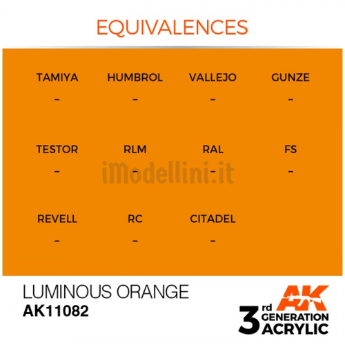 Vernice Acrilica AK 3rd Gen Luminous Orange