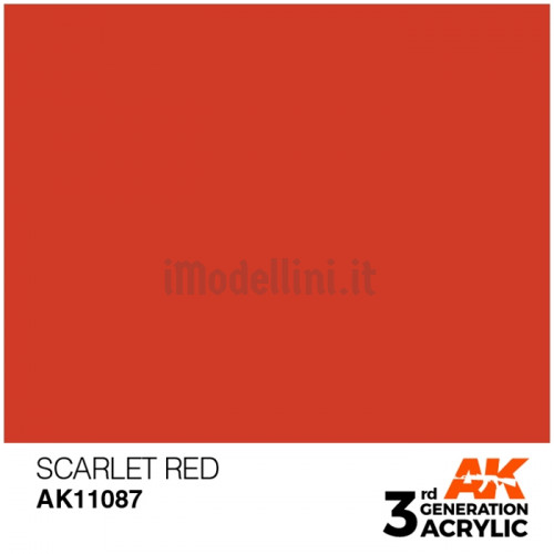 Vernice Acrilica AK 3rd Gen Scarlet Red
