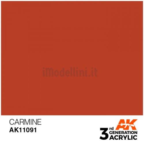 Vernice Acrilica AK 3rd Gen Carmine