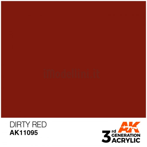 Vernice Acrilica AK 3rd Gen Dirty Red