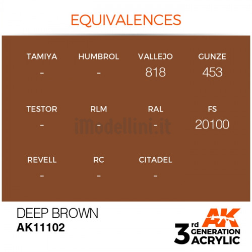 Vernice Acrilica AK 3rd Gen Deep Brown