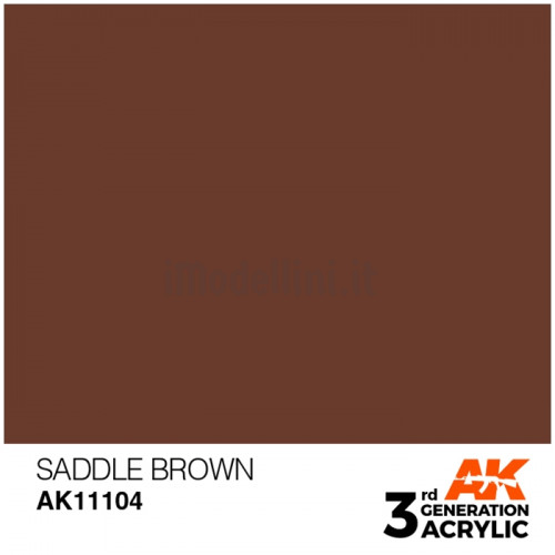 Vernice Acrilica AK 3rd Gen Saddle Brown