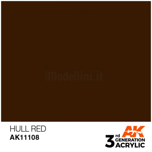 Vernice Acrilica AK 3rd Gen Hull Red