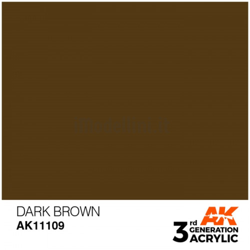 Vernice Acrilica AK 3rd Gen Dark Brown