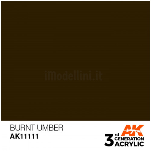 Vernice Acrilica AK 3rd Gen Burnt Umber