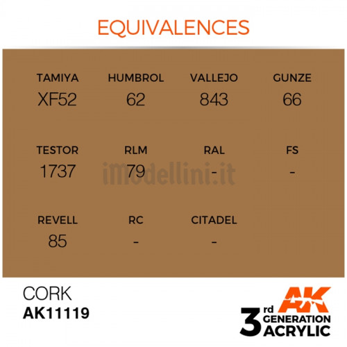 Vernice Acrilica AK 3rd Gen Cork