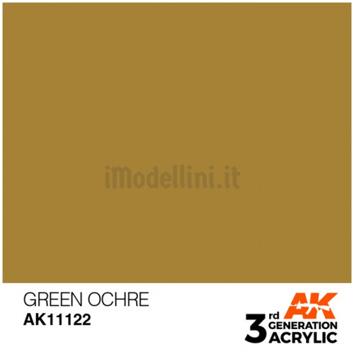 Vernice Acrilica AK 3rd Gen Green Ocher