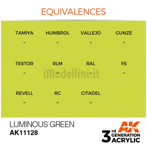 Vernice Acrilica AK 3rd Gen Luminous Green