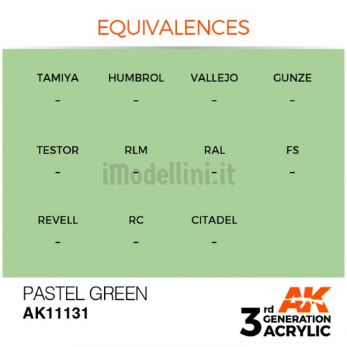 Vernice Acrilica AK 3rd Gen Pastel Green