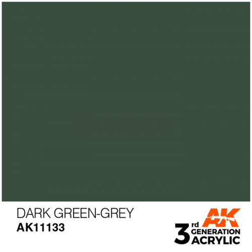 Vernice Acrilica AK 3rd Gen Dark Green-Grey