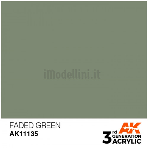 Vernice Acrilica AK 3rd Gen Faded Green