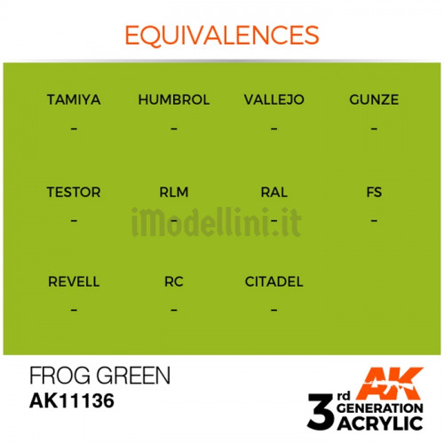 Vernice Acrilica AK 3rd Gen Frog Green