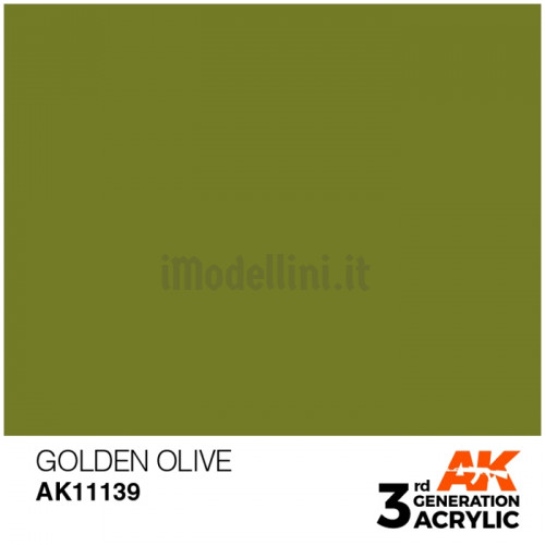 Vernice Acrilica AK 3rd Gen Golden Olive