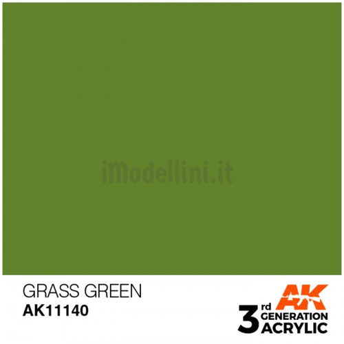 Vernice Acrilica AK 3rd Gen Grass Green