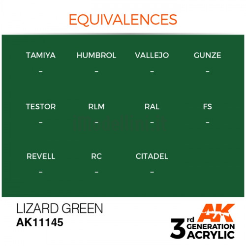 Vernice Acrilica AK 3rd Gen Lizard Green