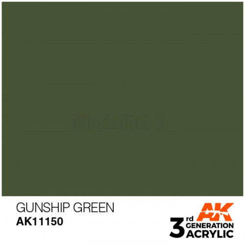 Vernice Acrilica AK 3rd Gen Gunship Green