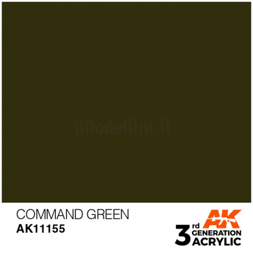 Vernice Acrilica AK 3rd Gen Command Green