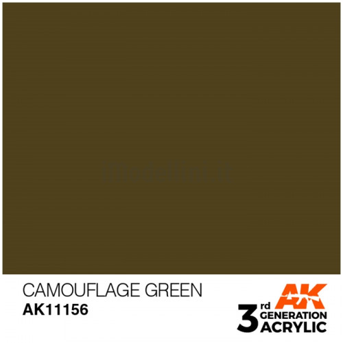 Vernice Acrilica AK 3rd Gen Camouflage Green