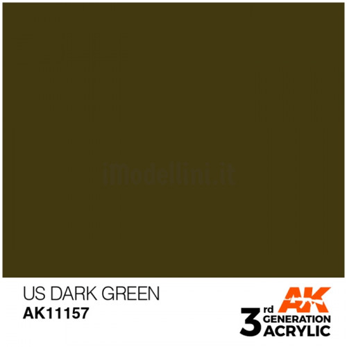 Vernice Acrilica AK 3rd Gen US Dark Green