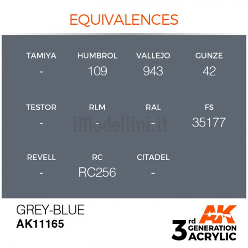 Vernice Acrilica AK 3rd Gen Grey-Blue