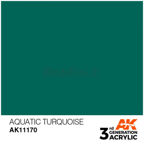 Vernice Acrilica AK 3rd Gen Aquatic Turquoise