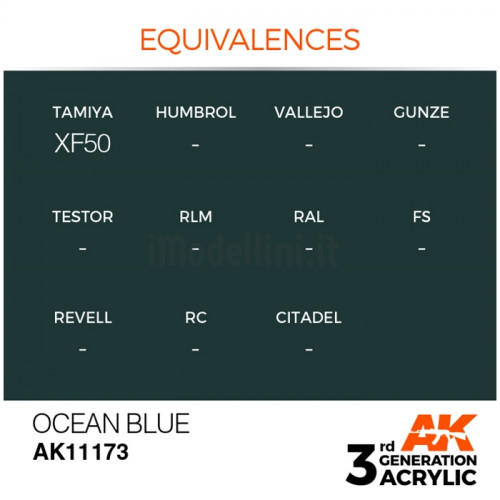 Vernice Acrilica AK 3rd Gen Ocean Blue