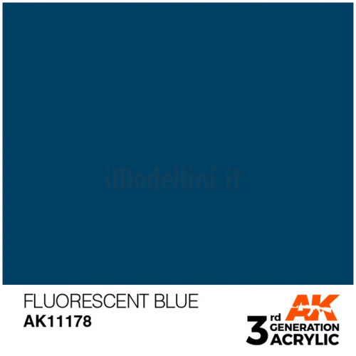 Vernice Acrilica AK 3rd Gen Fluorescent Blue