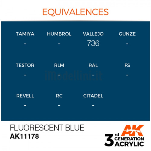 Vernice Acrilica AK 3rd Gen Fluorescent Blue