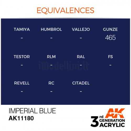 Vernice Acrilica AK 3rd Gen Imperial Blue
