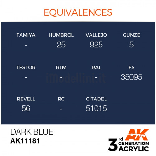 Vernice Acrilica AK 3rd Gen Dark Blue