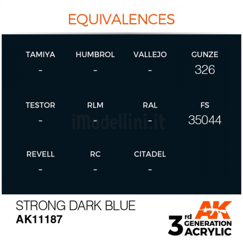 Vernice Acrilica AK 3rd Gen Strong Blue