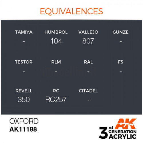 Vernice Acrilica AK 3rd Gen Oxford