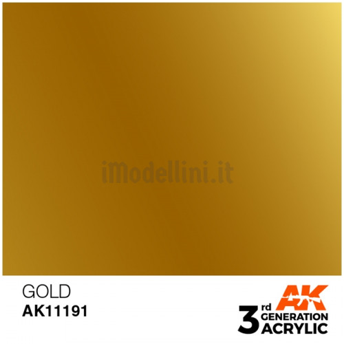 Vernice Acrilica AK 3rd Gen Gold