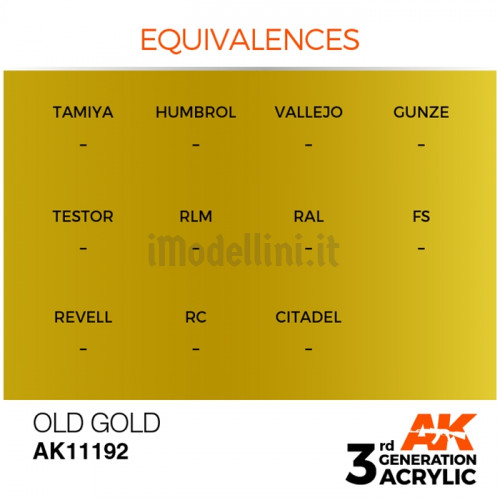 Vernice Acrilica AK 3rd Gen Old Gold