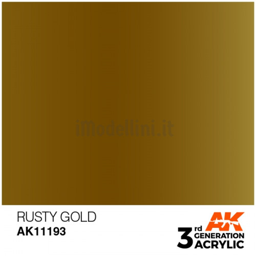 Vernice Acrilica AK 3rd Gen Rusty Gold